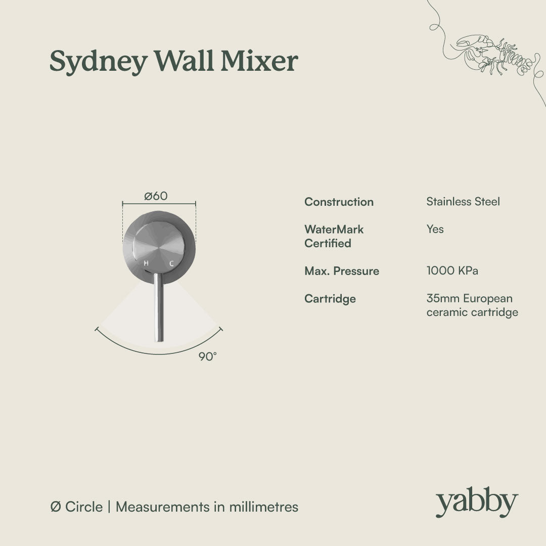 Sydney Wall Mixer Antique Brass