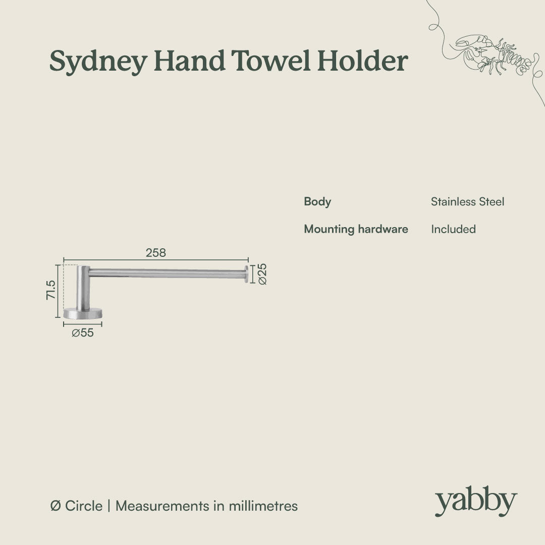 Sydney Hand Towel Holder Warm Brushed Nickel