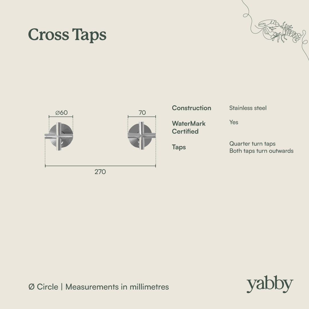 Cross Taps Warm Brushed Nickel