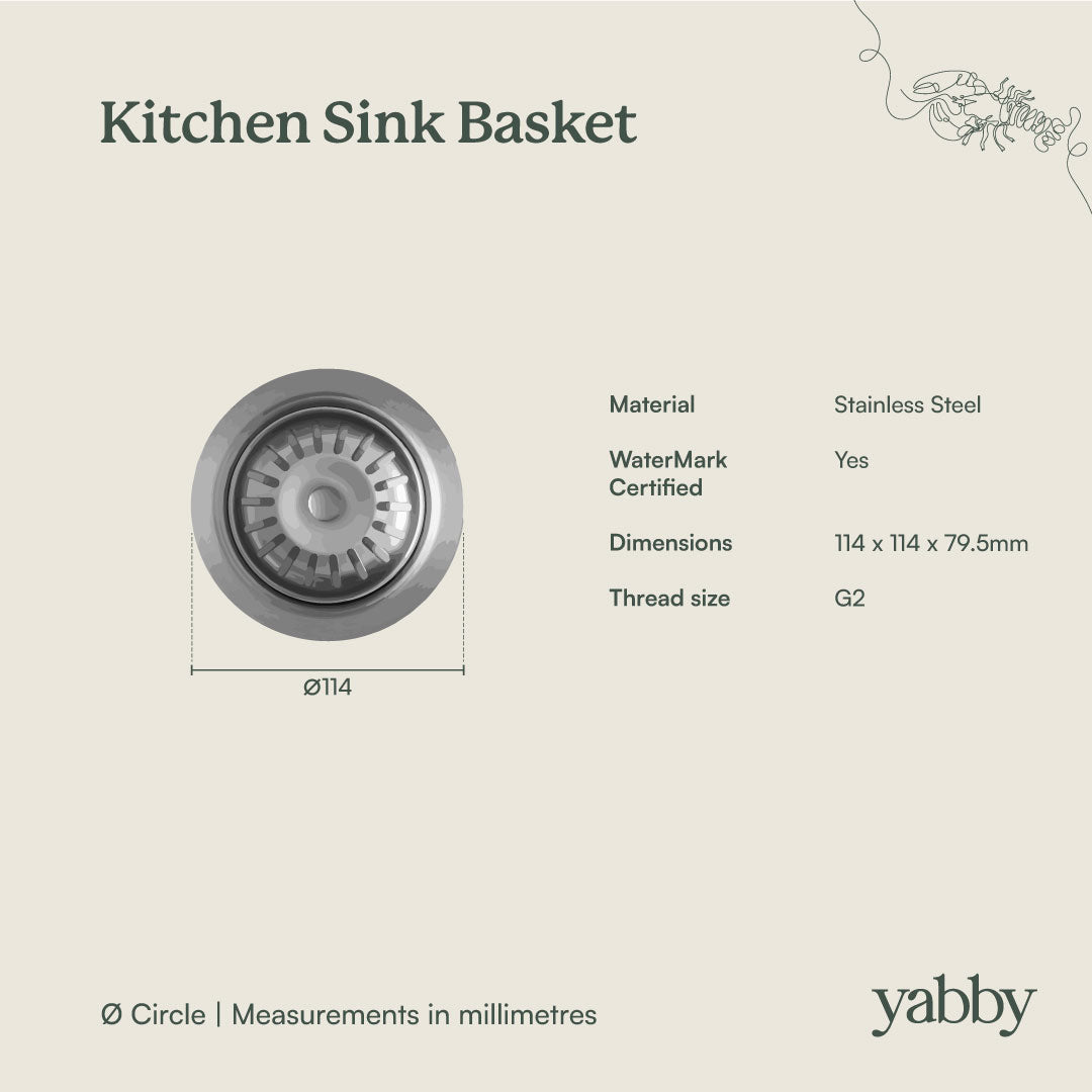 Kitchen Sink Basket Warm Brushed Nickel