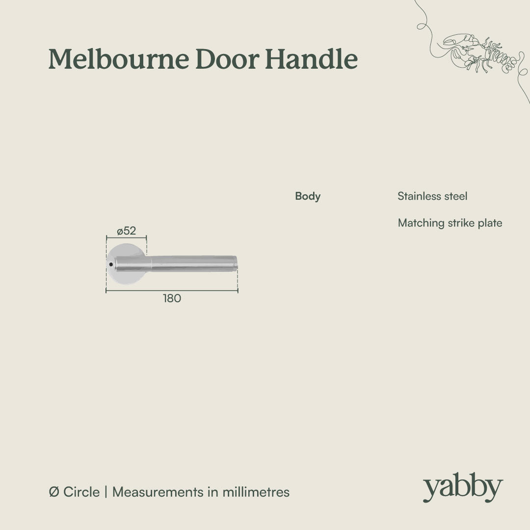 Melbourne Door Handle Antique Brass