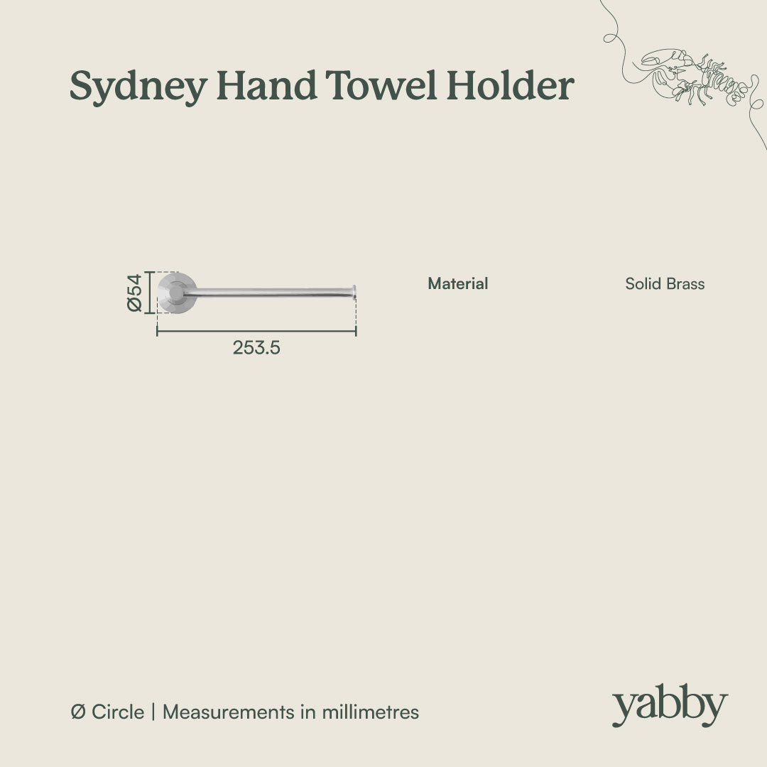 Sydney Hand Towel Holder Warm Brushed Nickel