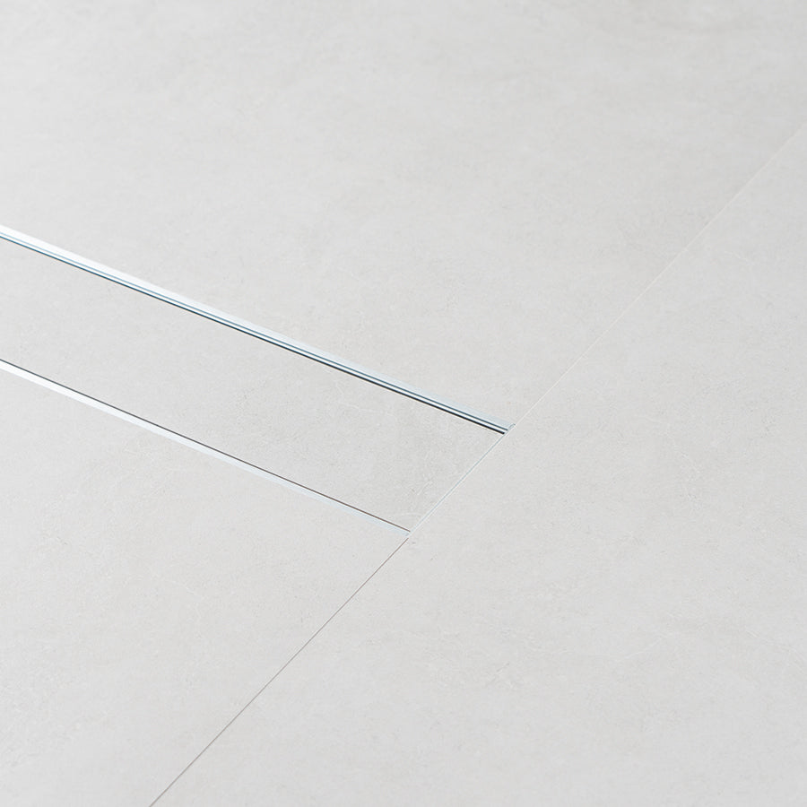 Aluminium Floor Drain 1M Brushed Silver