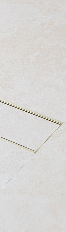 Aluminium Floor Drain 1M Brushed Brass