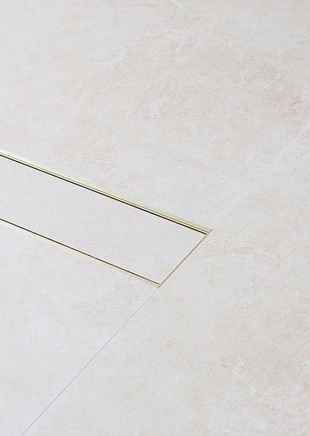 Aluminium Floor Drain 1M Brushed Brass
