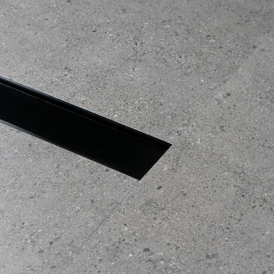 Aluminium Floor Drain 1M Matte Black