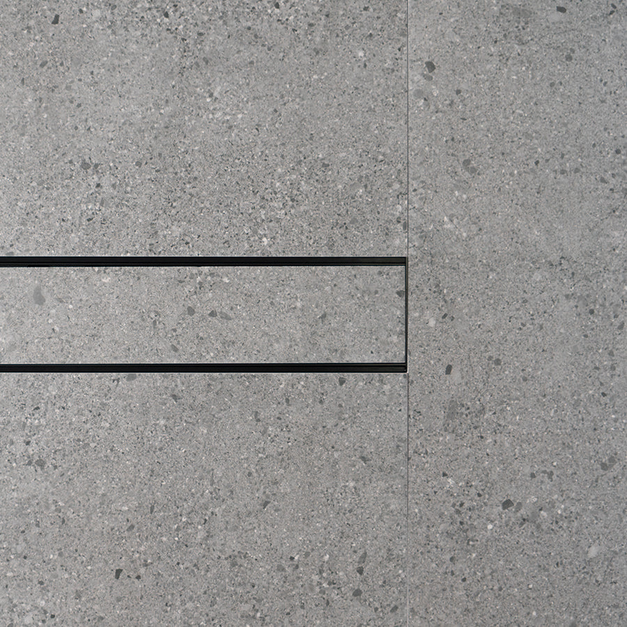 Aluminium Floor Drain 1M Matte Black