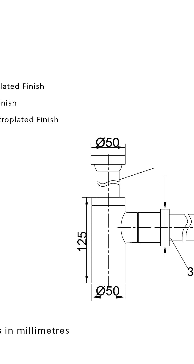 Bottle Trap Waste Gunmetal