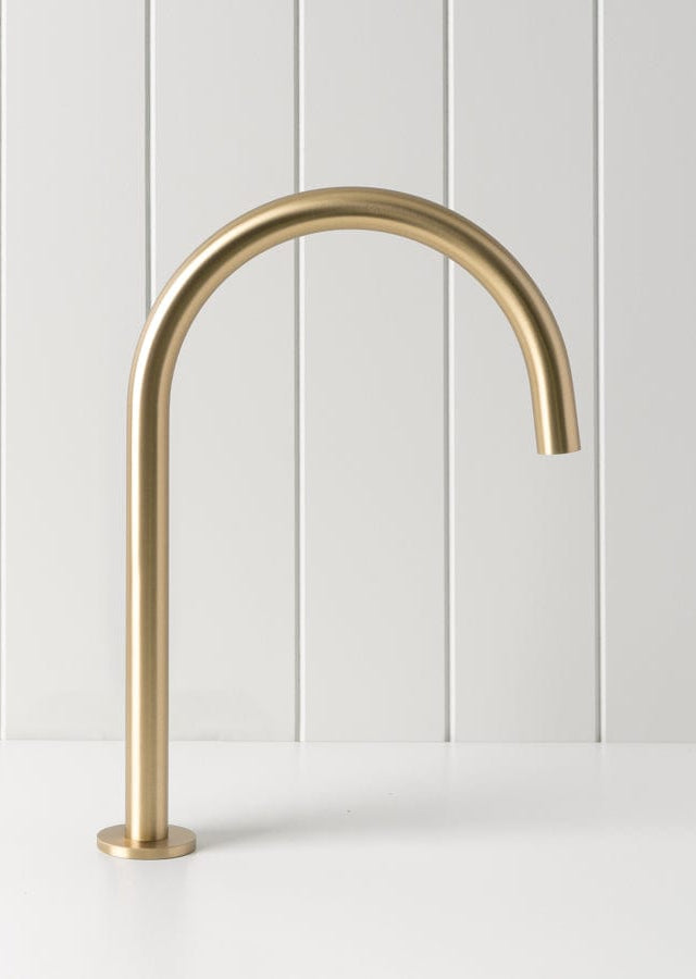 Basin Spout Brushed Brass