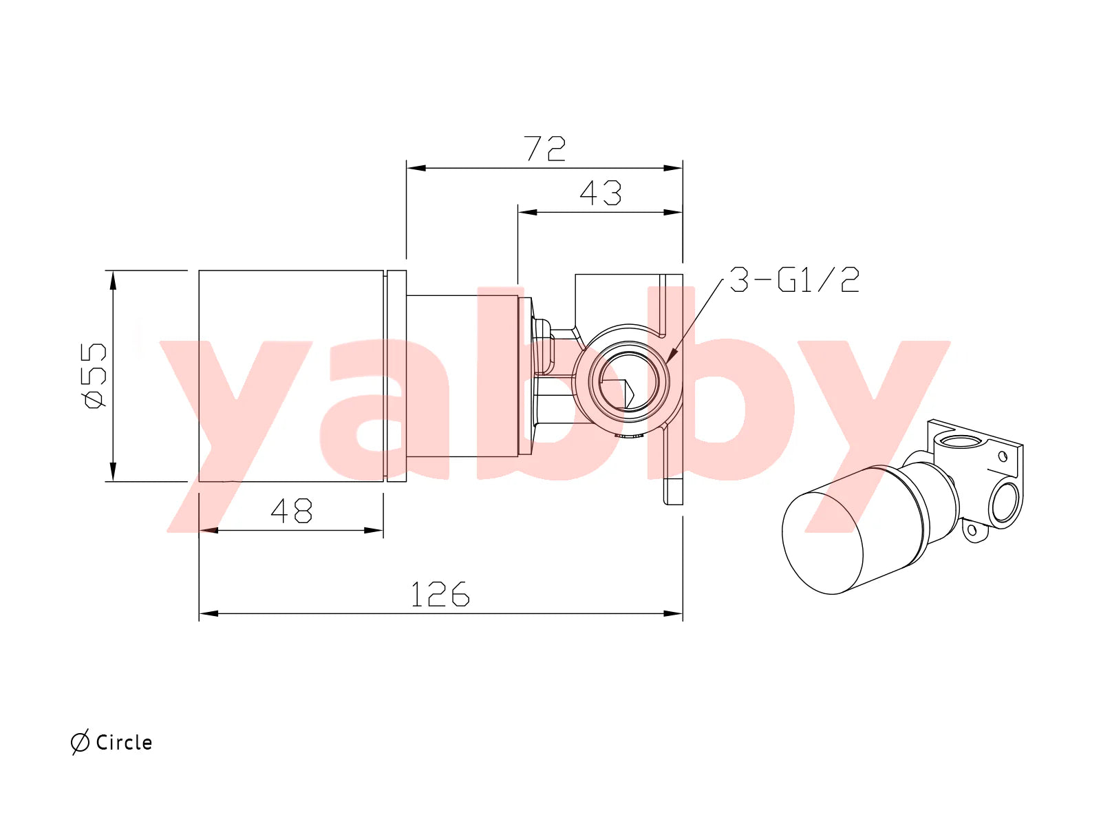 Round Progressive Mixer Gunmetal