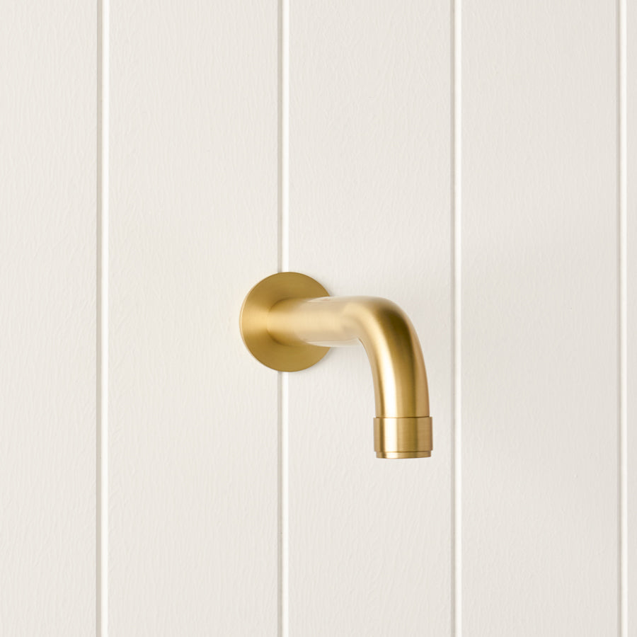 Melbourne Wall Spout Brushed Brass