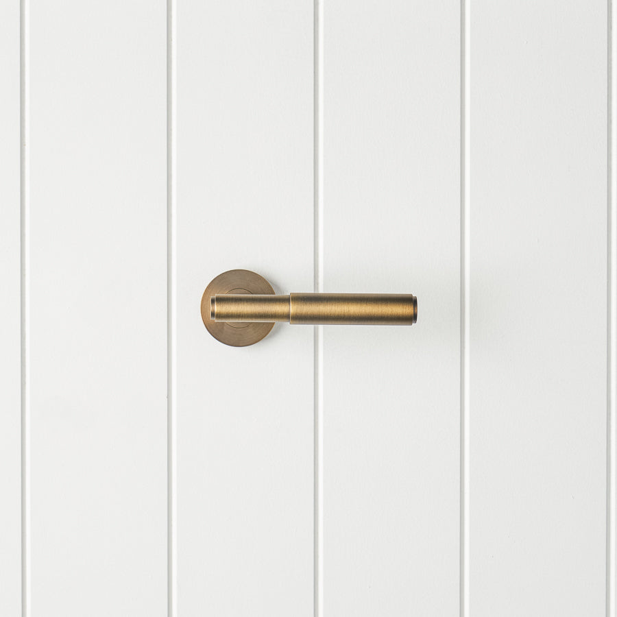 Melbourne Door Handle Antique Brass