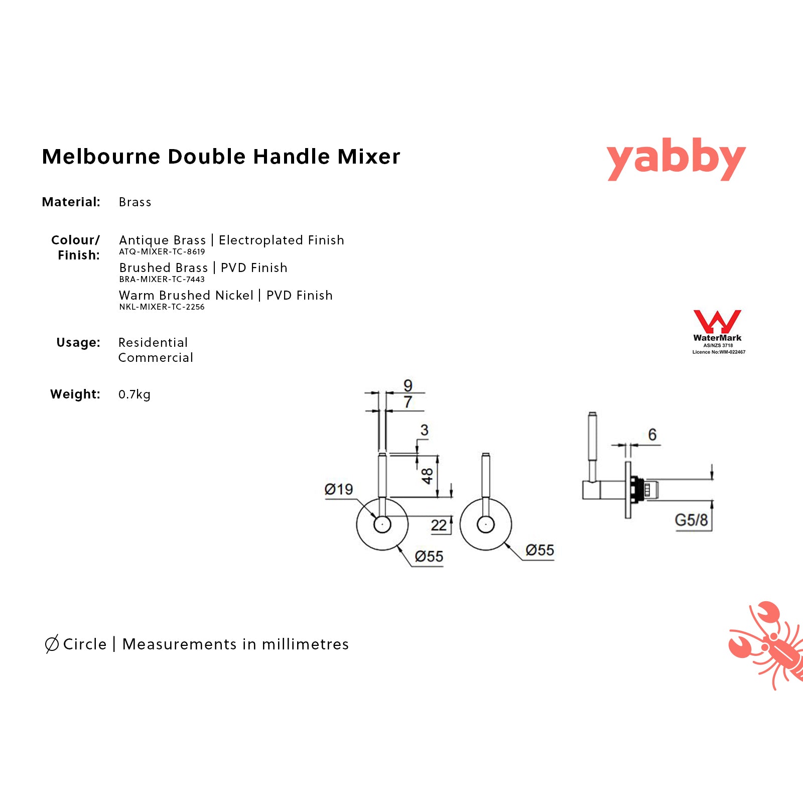 Melbourne Double Handle Taps Antique Brass