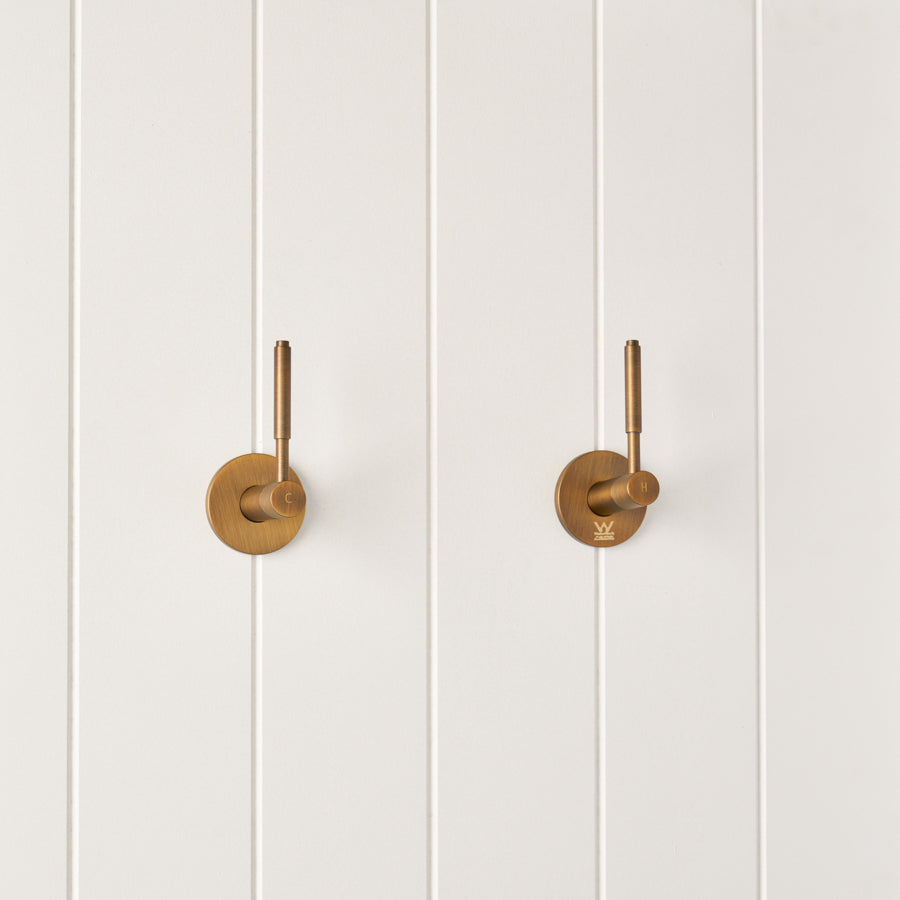 Melbourne Double Handle Taps Antique Brass