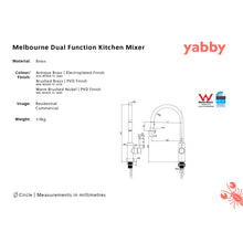 Melbourne Dual Function Kitchen Mixer Brushed Brass