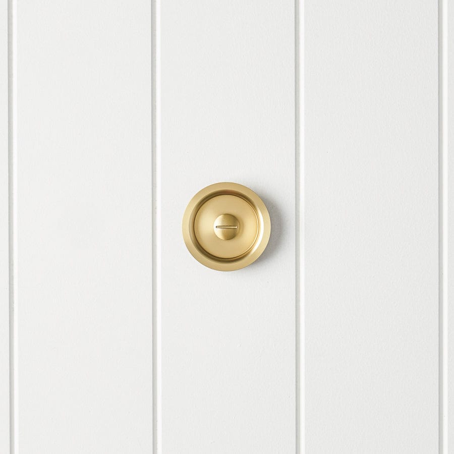 Sliding Door Lock Brushed Brass