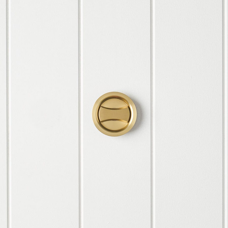 Sliding Door Lock Brushed Brass