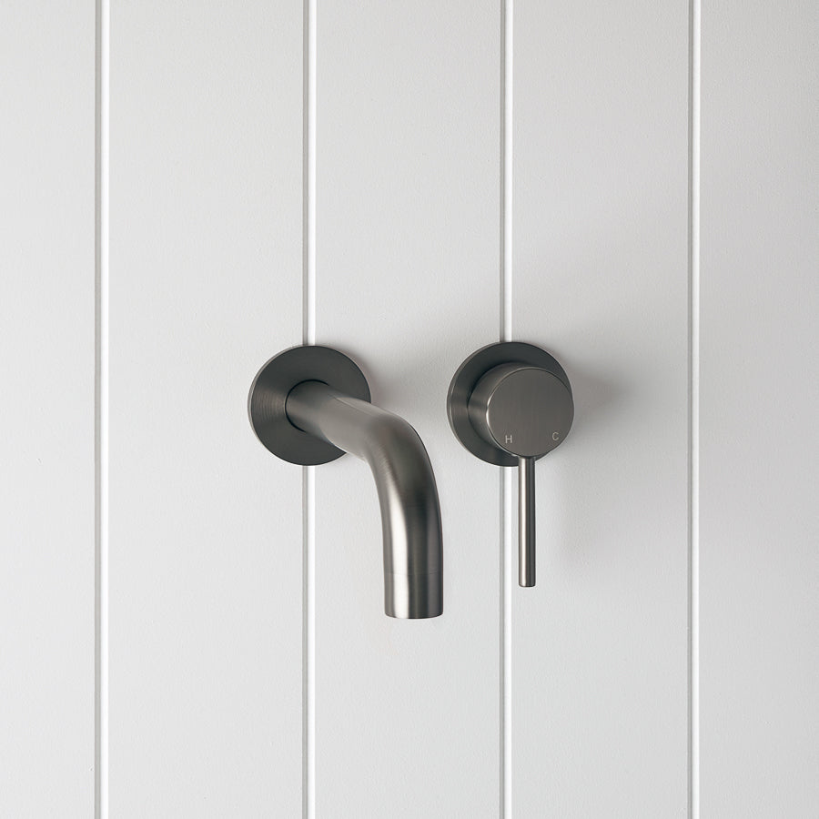 Sydney Wall Spout + Mixer Gunmetal