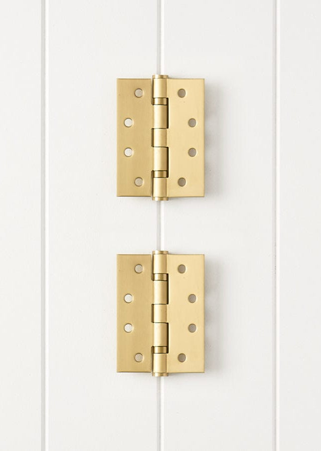 Door Butt Hinge Pair Brushed Brass