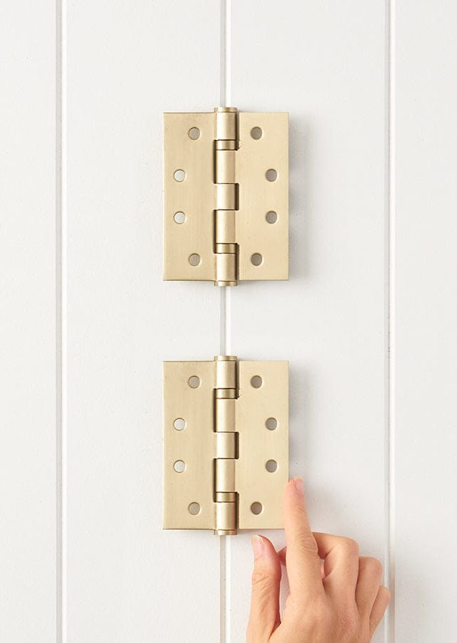 Door Butt Hinge Pair Warm Brushed Nickel