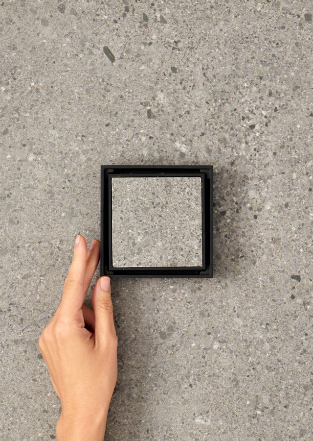 Tile Insert Floor Waste Matte Black