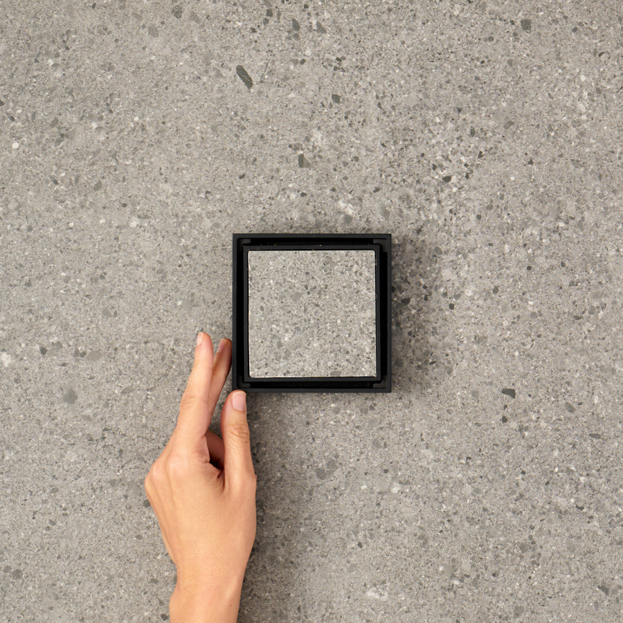 Tile Insert Floor Waste Matte Black