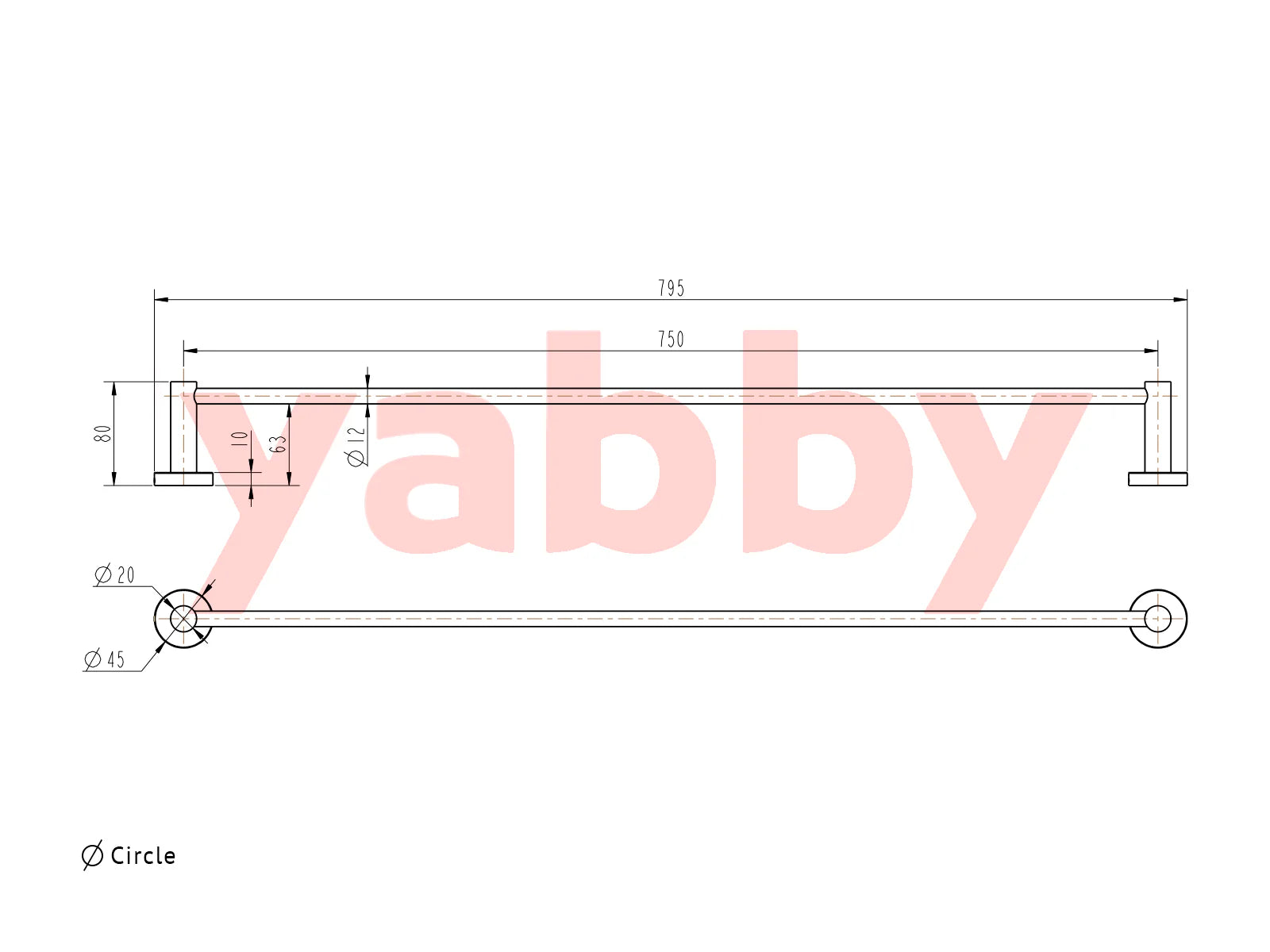 Towel Rail Gunmetal