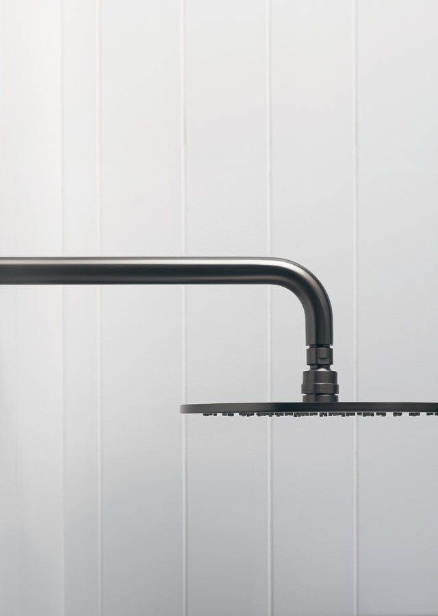 Wall Shower Arm And Head Gunmetal 250mm