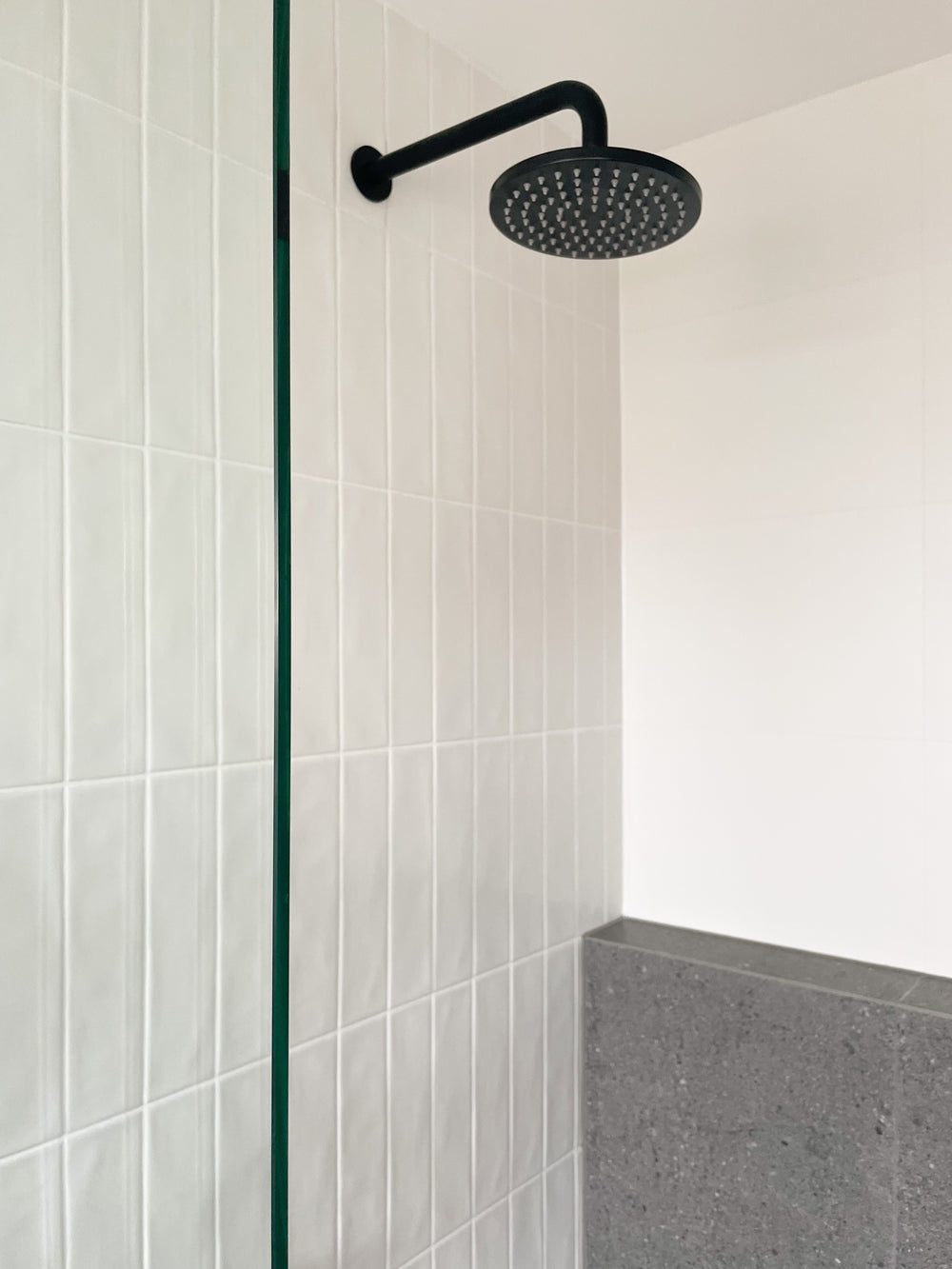 Wall Shower Arm and Head Matte Black
