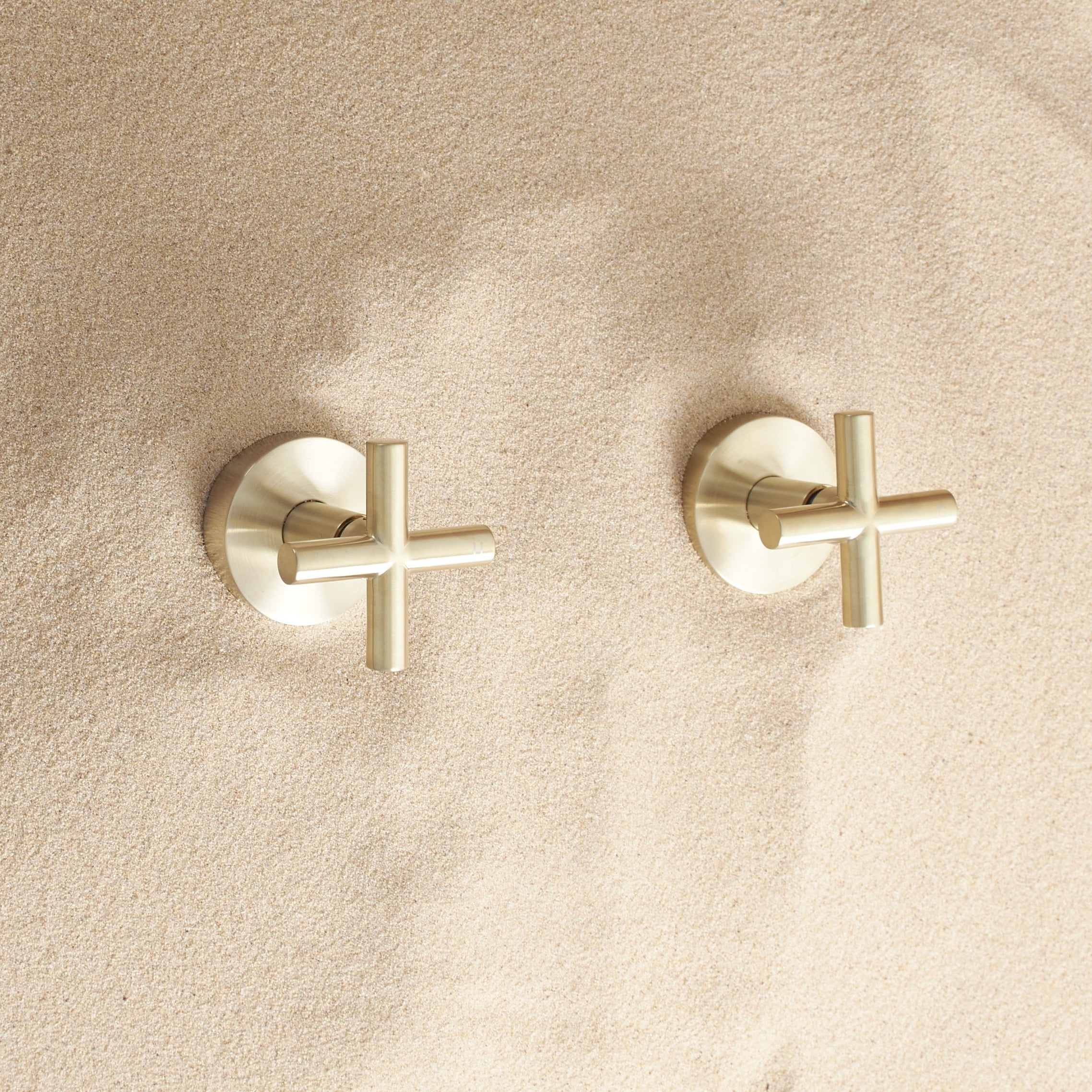 Cross Taps Brushed Brass