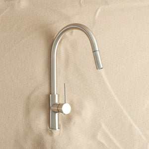 Tall Basin Mixer Brushed Brass – yabby