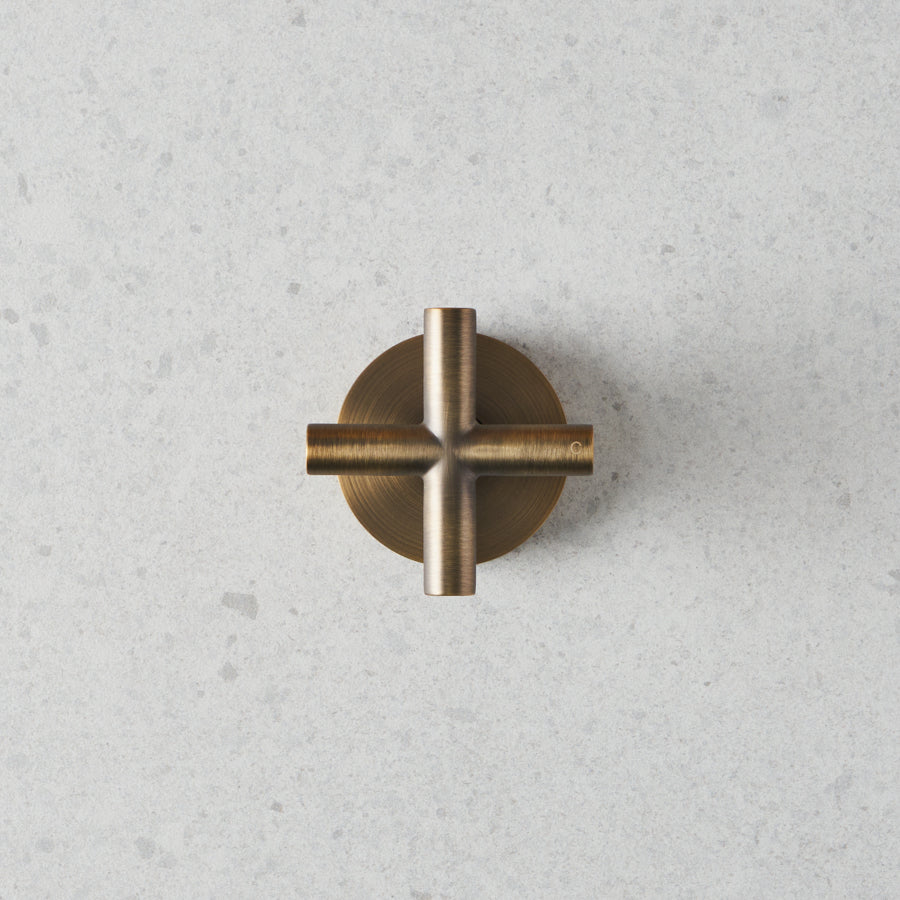 Cross Taps Antique Brass