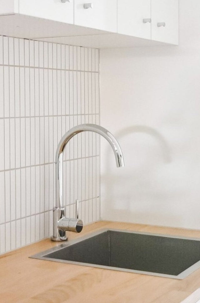 Round Kitchen Mixer Chrome