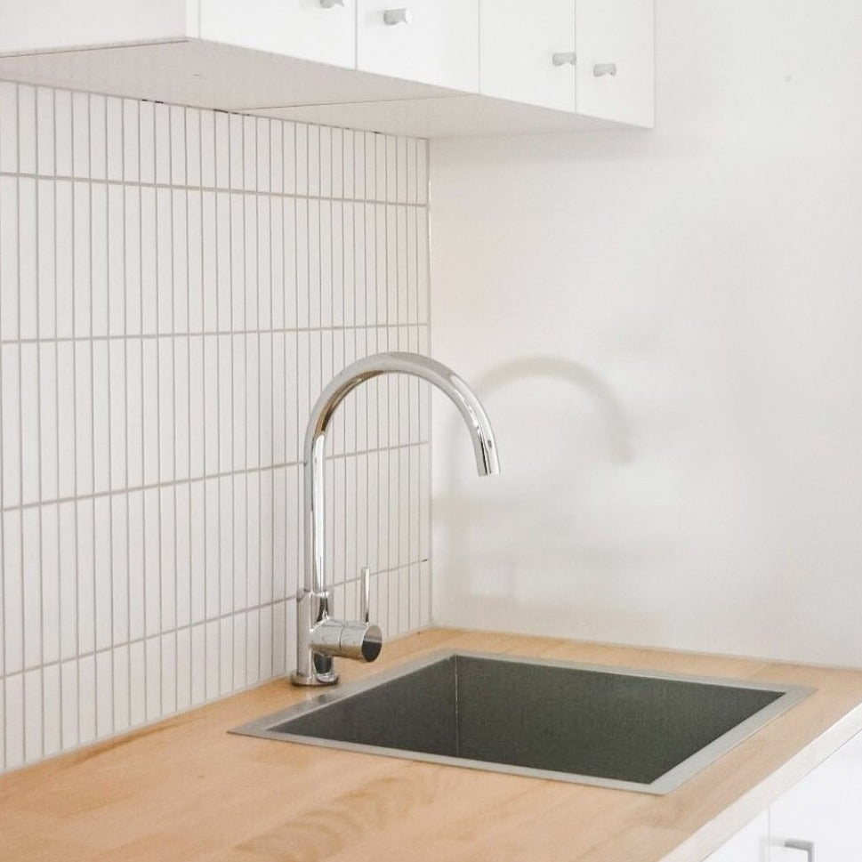 Round Kitchen Mixer Chrome