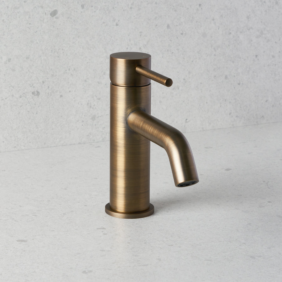 Sydney Short Basin Mixer Antique Brass – yabby