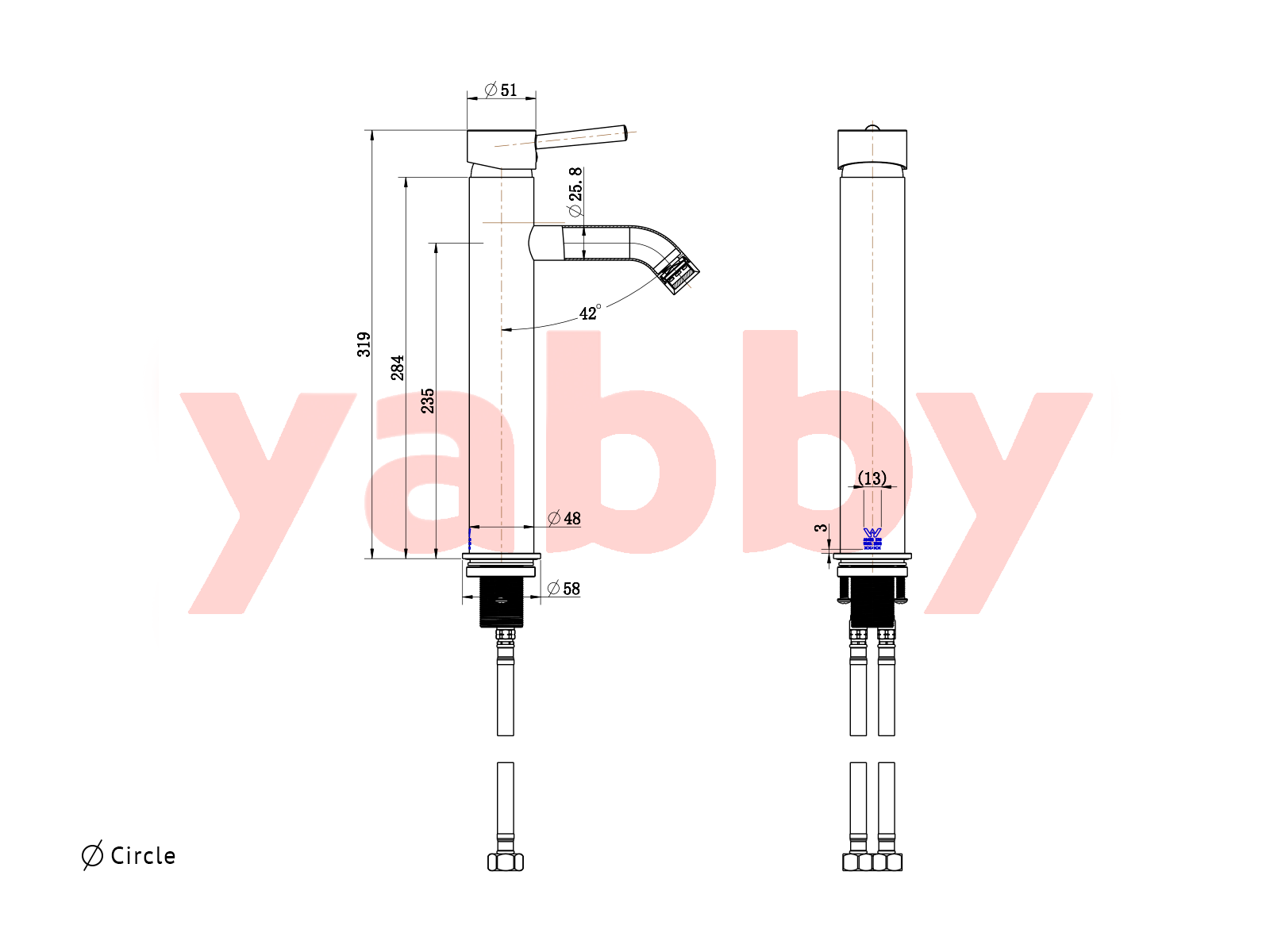 Tall Basin Mixer Chrome