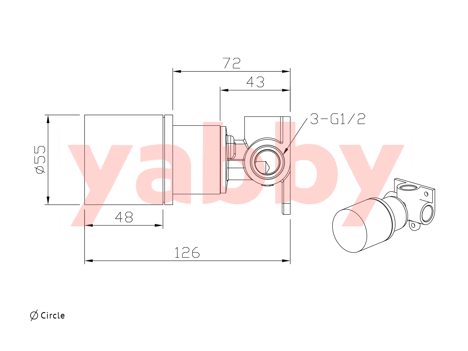 Wall Spout + Progressive Wall Mixer Chrome