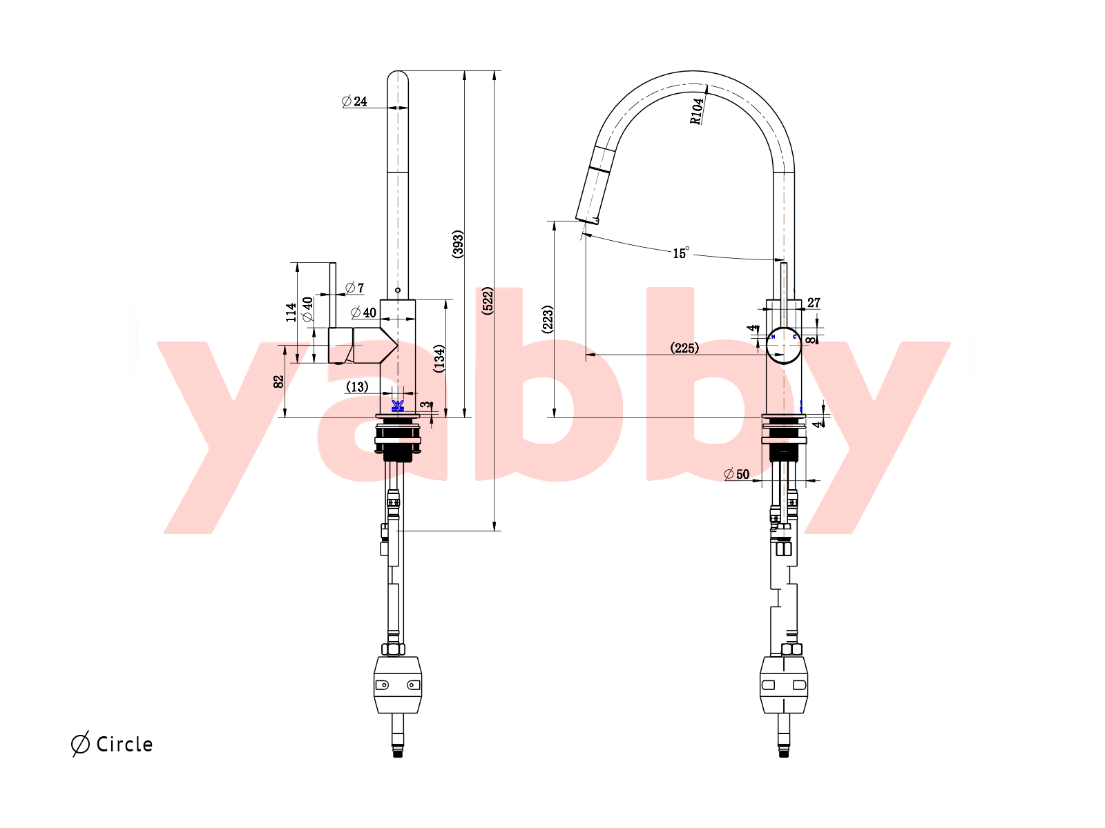 Pullout kitchen Mixer Chrome